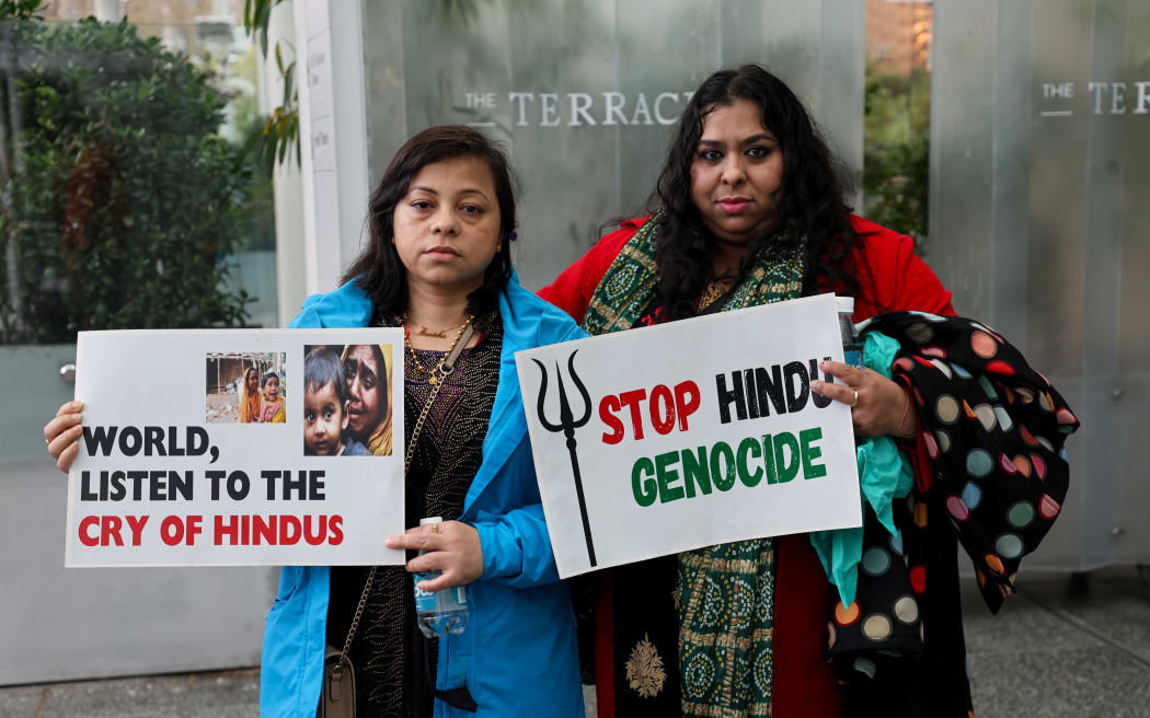 Monisha Jahan (left) and Deepika Dutta are from Bangladesh.