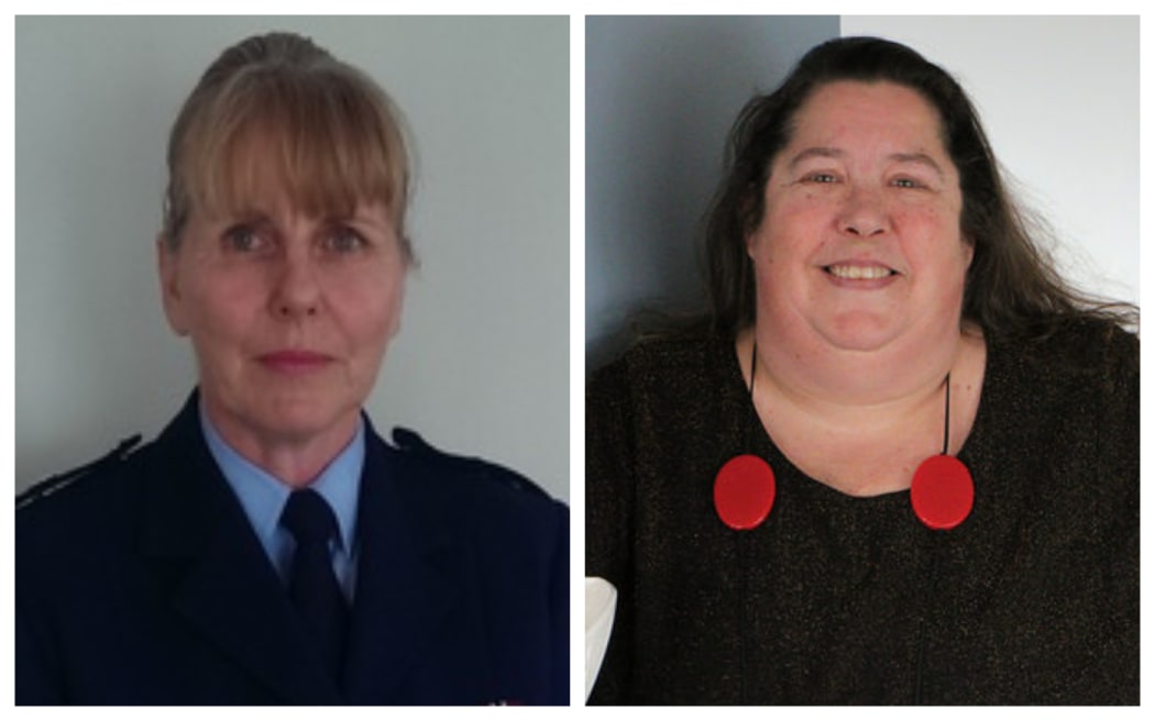 Assistant Commissioner Sandra Venables and Aunties founder and head aunty Jackie Clark