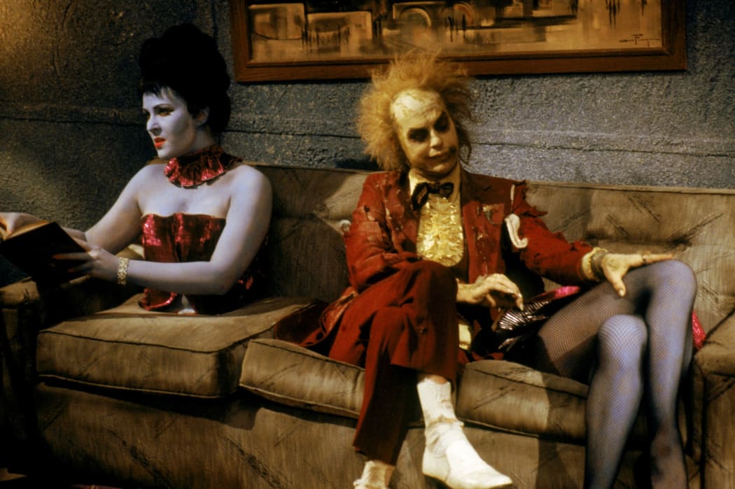 Movie still from Tim Burton's 1988 comedy Beetlejuice featuring Michael Keaton