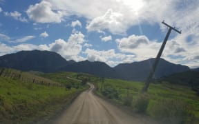 The road to Rangi Point in Northland.