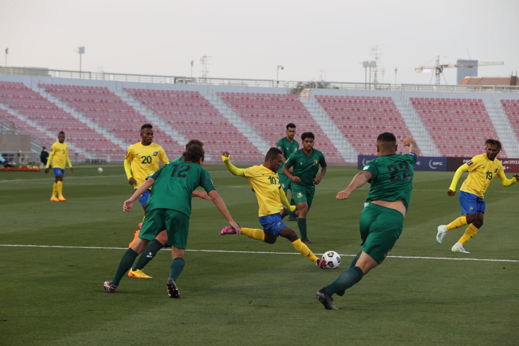 Solomon Islands beat the Cook Islands 2-0 in the opening match of the 2022 FIFA World Cup Oceania Qualifers.