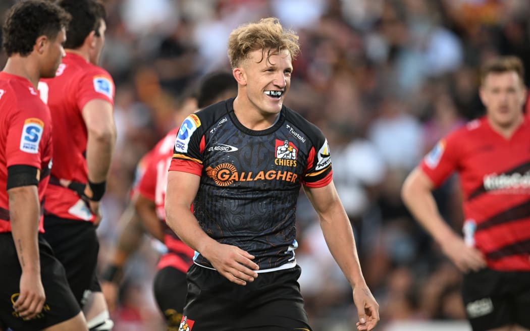 Damian McKenzie.
Chiefs v Crusaders, DHL Super Rugby Pacific, FMG Stadium Waikato, Hamilton, New Zealand on the Saturday 23 February 2024. Copyright Photo: Jeremy Ward / www.photosport.nz