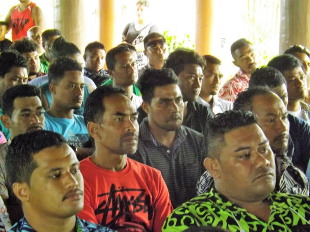 Hopeful RSE meatworkers in Apia