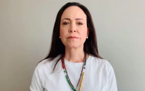 Handout screen grab posted on the instagram account of Venezuelan opposition leader Maria Corina Machado shows Machado speaking to supporters in Caracas on 10 January, 2025.