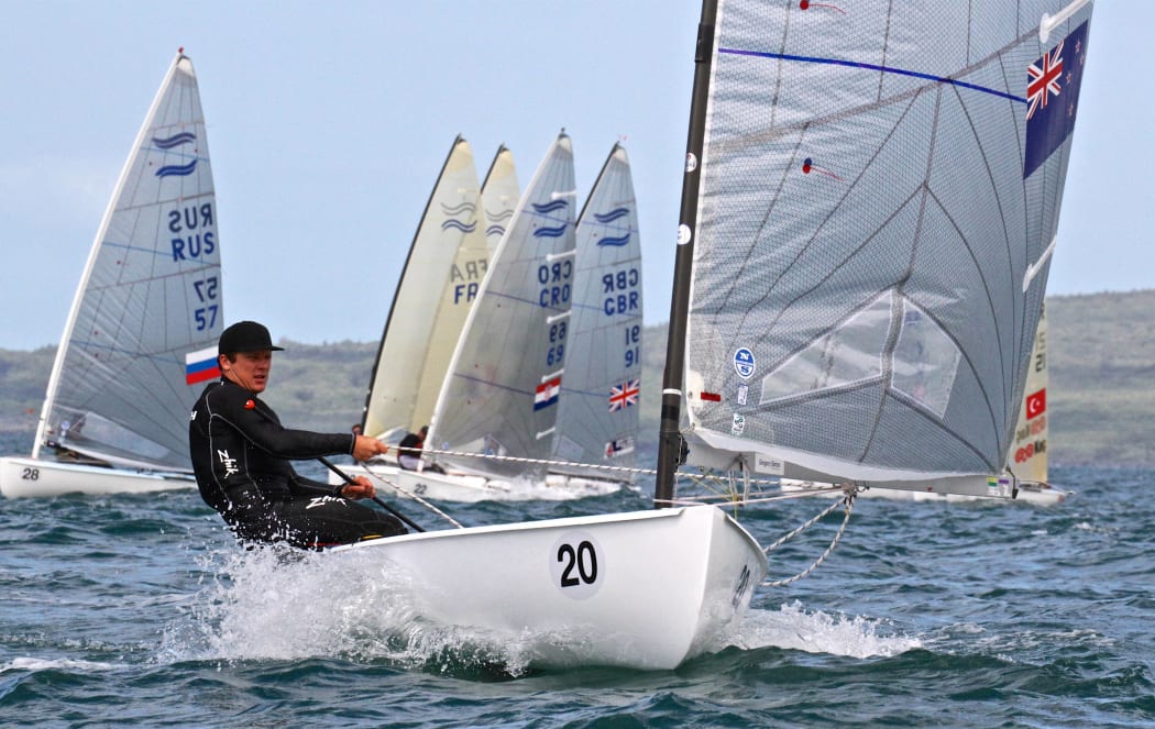New Zealand sailor Andrew Murdoch Finn Gold Cup Auckland 2015.