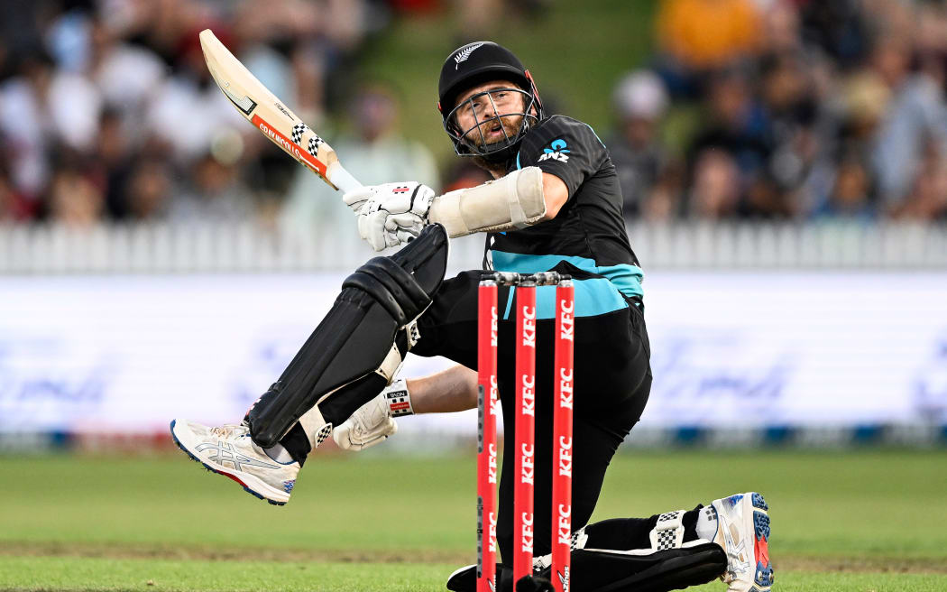 Kane Williamson in action during game two of the five match international Twenty20 series against Pakistan.