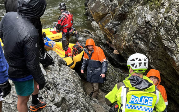 Three men were rescued from a gorge in Kaitoke Regional Park after floating down the Hutt River on inner tubes.