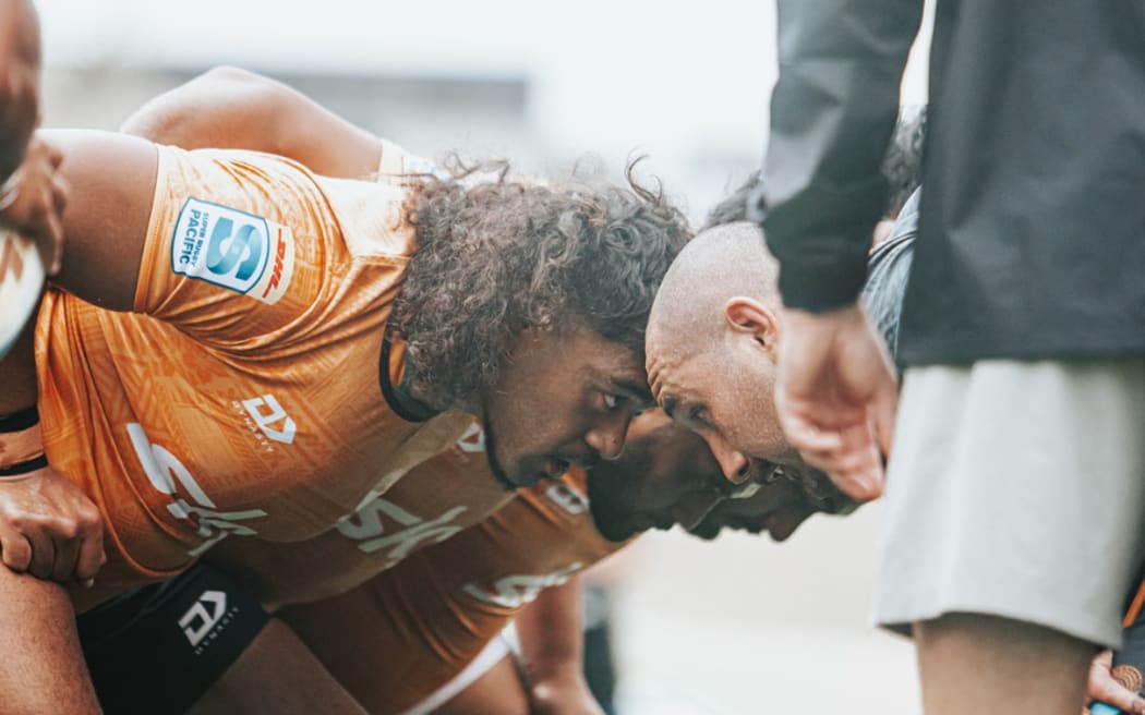 Moana Pasifika training ahead of the game against the Hurricanes.