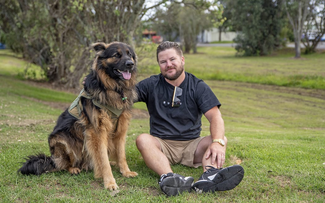 Chris Graham and his dog, Ranger, helped with the search for Bodhi who was later found mauled to death.