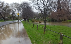 The Heathcote River, which flooded in July, is again running high after heavy rain on 14 August 2017.
