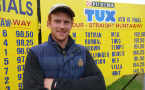 Straight huntaway winner Marcus Totman of Taihape