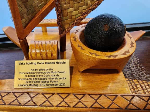 Forum hosts, the Cook Islands, gifted a seabed nodule to dignitaries and leaders as a gesture at the leaders meeting.