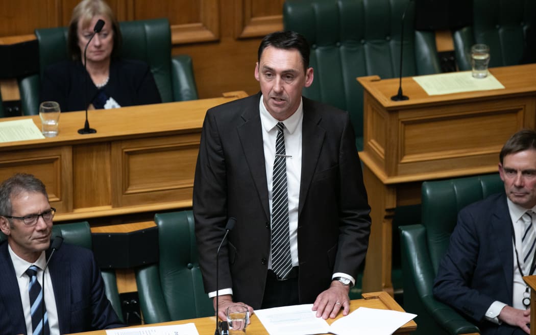 New Zealand First MP Jamie Arbuckle delivers his maiden speech in Parliament, 14 December 2023.