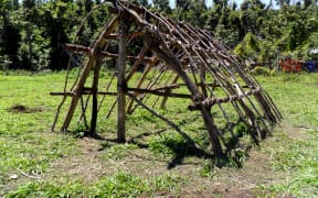 The traditional Vanuatu Nimaleten or custom house structure.