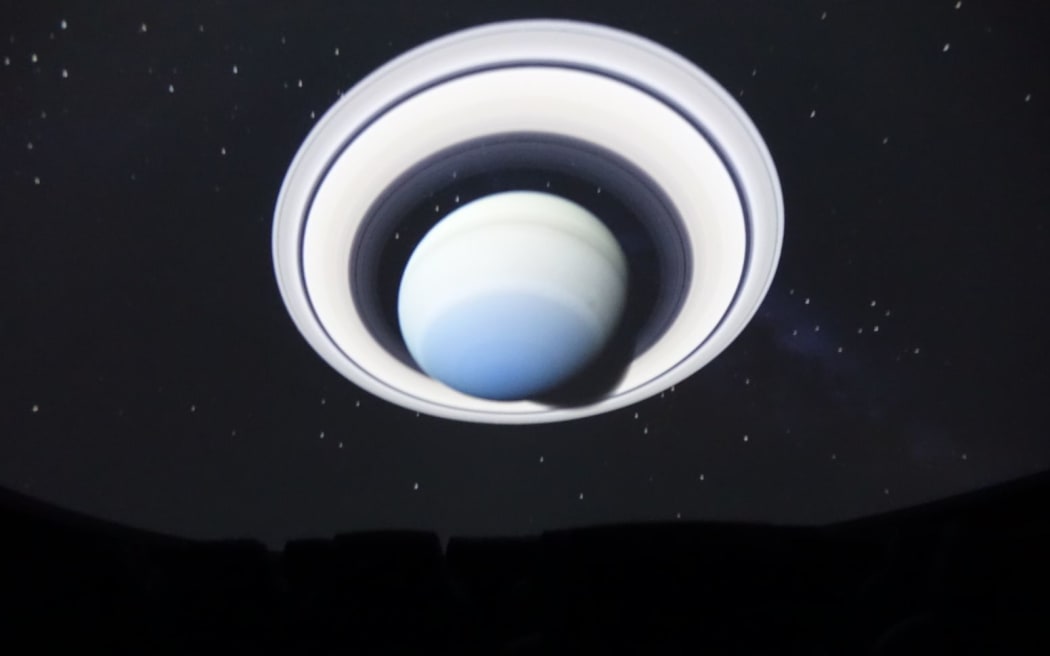 A view of Saturn at Otago Museum's new Planetarium.