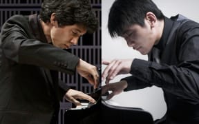 Pianists Jun Bouterey-Ishido and Tony Lin