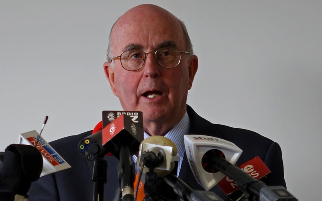 Judge Sir David Carruthers at the release report on Police handling investigation onto 'Roastbusters' alleged offending