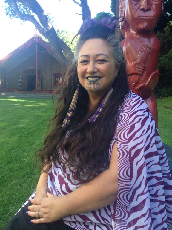 Dr Elizabeth Kerekere at Victoria University marae.