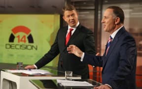 Labour's David Cunliffe, left, and National leader John Key.
