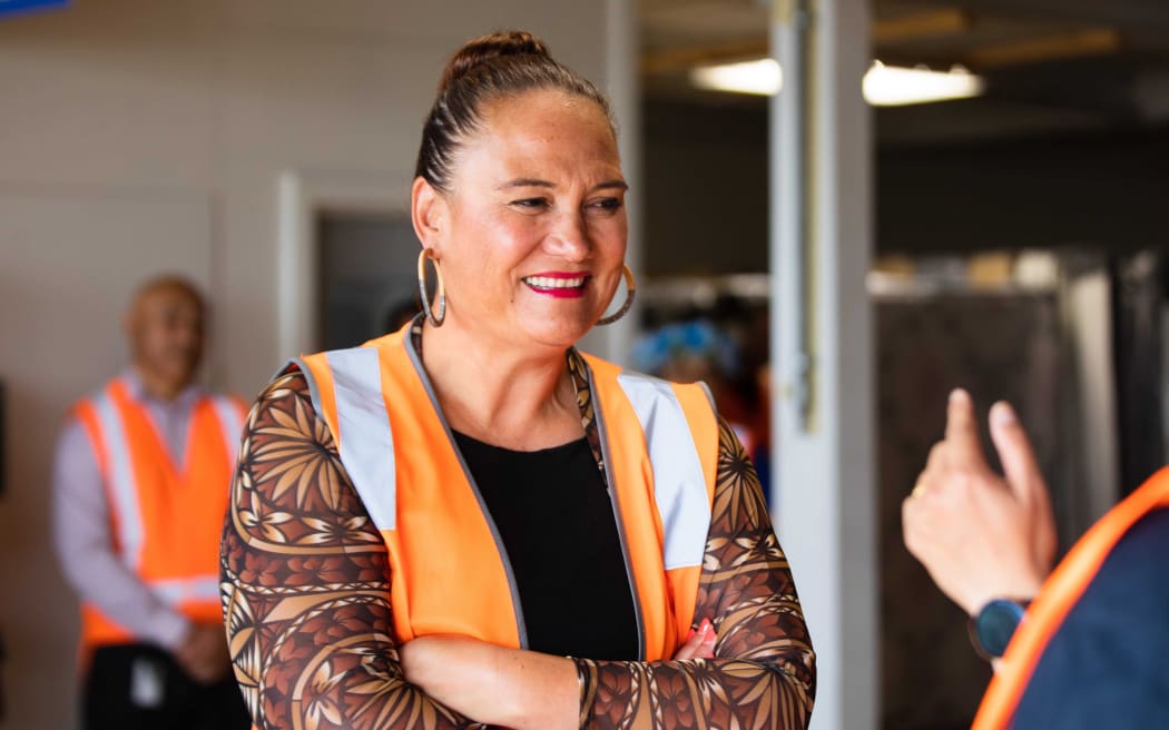 Minister for Social Development and Employment Carmel Sepuloni at the flexi wage announcement. 11 February 2021.