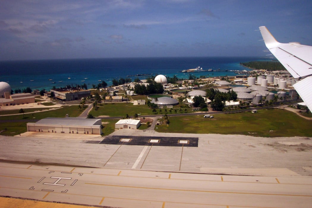 The US Army's Kwajalein missile testing range in Kwajalein Atoll.