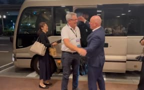 Luxon greets business delegation in Japan.