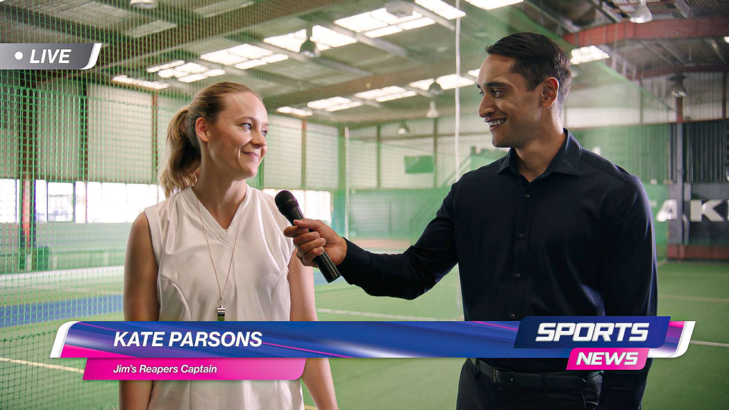 Kate is interviewed by a celebrity presenter.