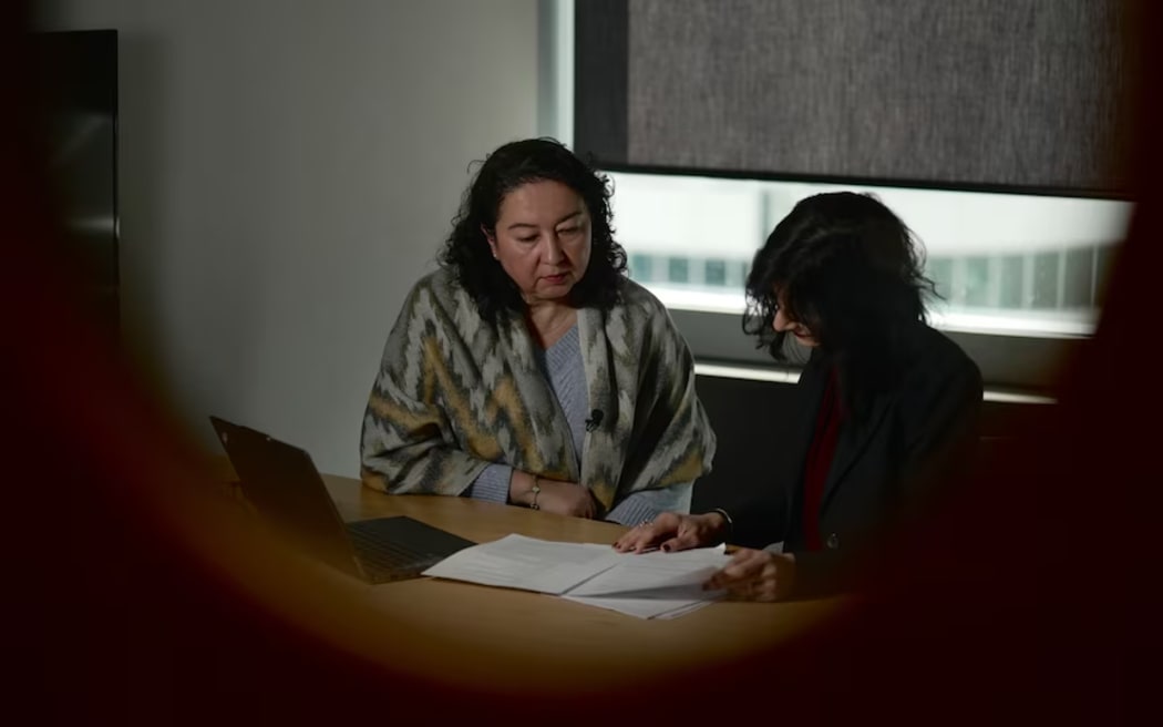Ramila Chanisheff and Freya Dinshaw from the Human Rights Law Centre (right).