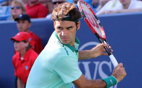 Roger Federer competing at the Cincinnati Masters, August 2014