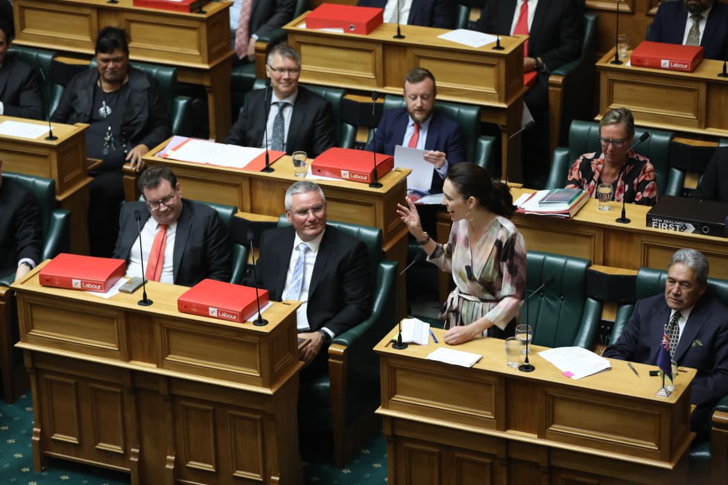 Prime Minister Jacinda Ardern addresses the House during the debate on the Prime Minister's Statement.