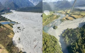 The Waiho River and Tatare Stream.