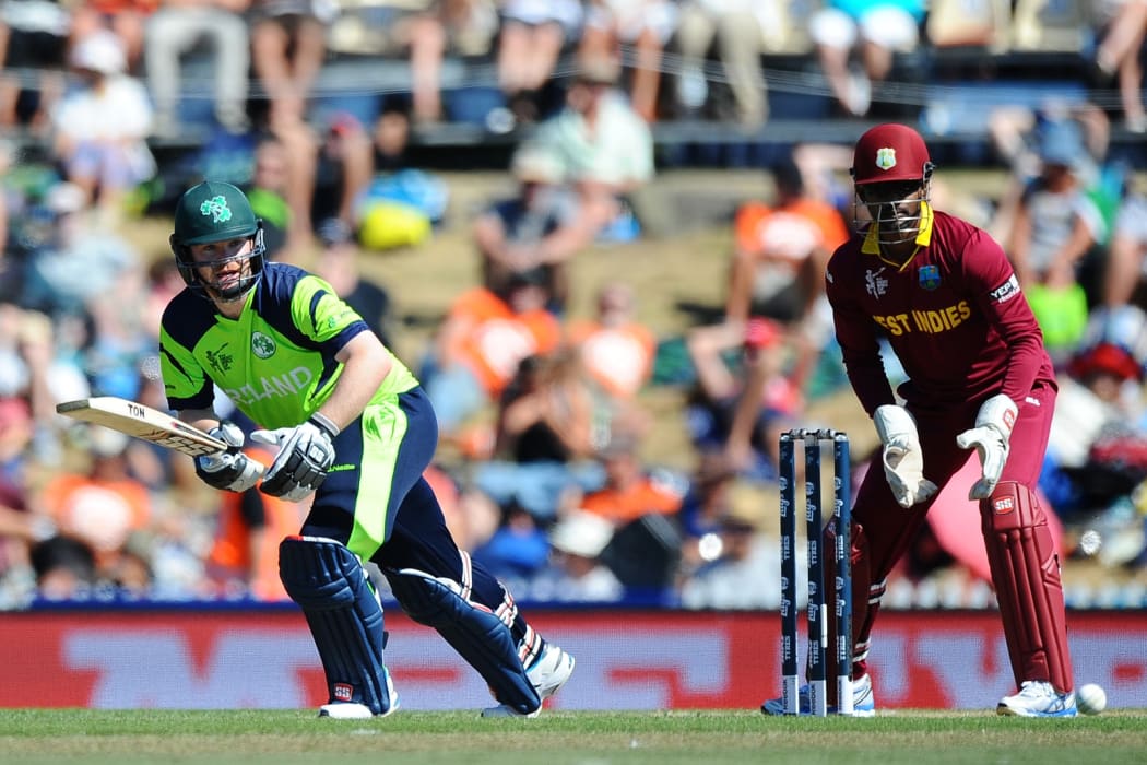 Paul Stirling from Ireland during the 2015 ICC Cricket World Cup match between West Indies and Ireland.
