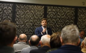 Gore mayor Ben Bell at a mayoral debate.