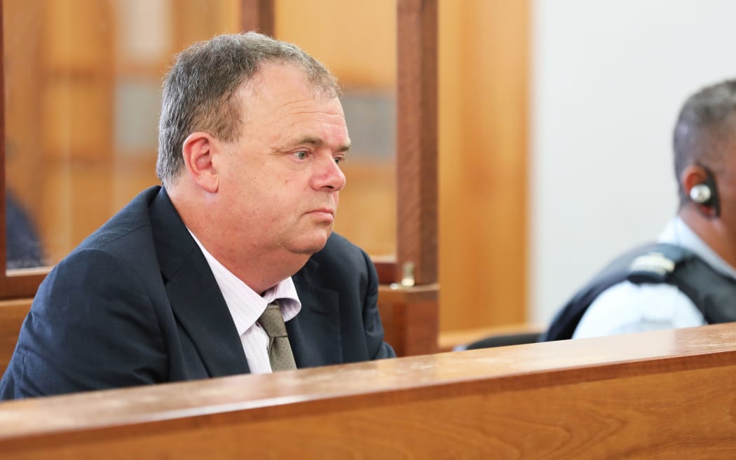 Grant Hannis awaits sentencing at the Wellington District Court.