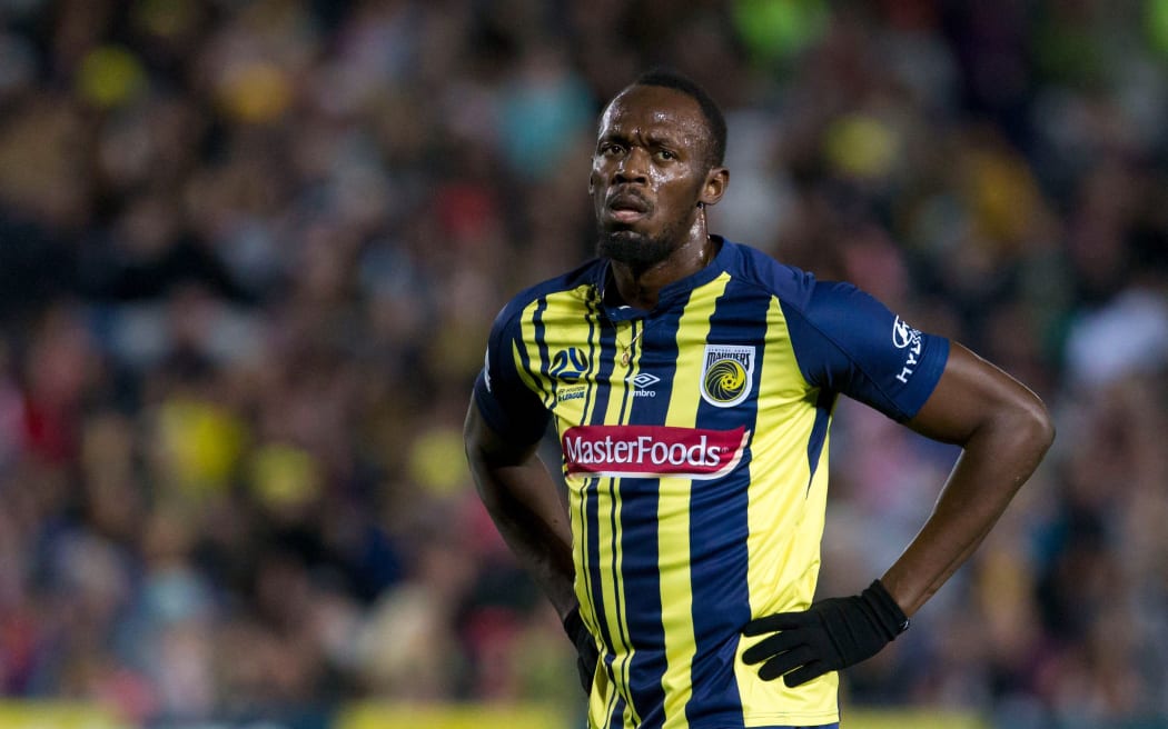 Central Coast Mariners player Usain Bolt.