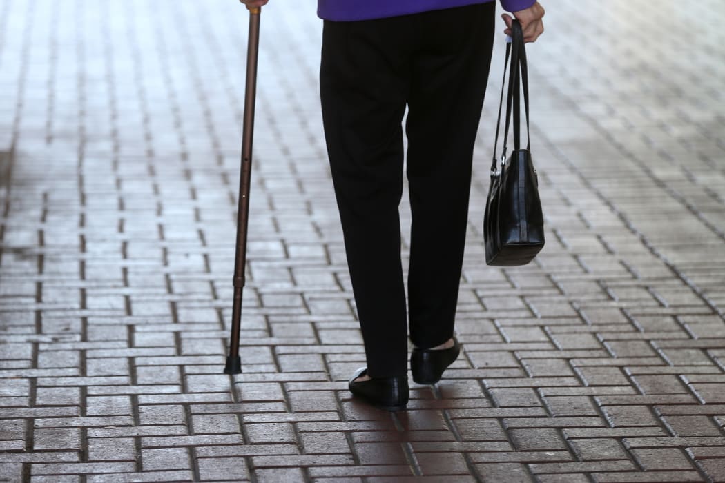 Paving bricks in Blenheim’s central business district can get slippery when wet.
