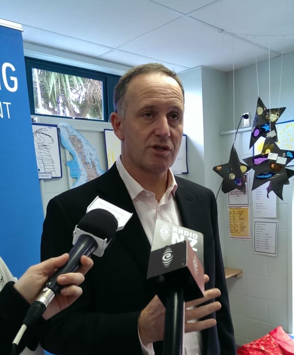 John Key talking to the media about the GCSB.