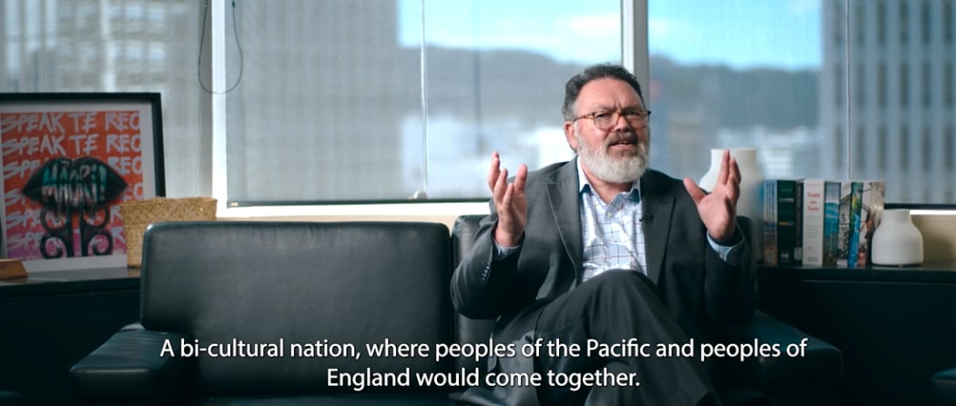 screen grab from Karaga Rā. Credit to Haututu Creatives Caption could read: Supreme Court judge and former chairperson of the Waitangi Tribunal Joe Williams speaks about the work of the tribunal in a new documentary, Karanga Rā, celebrating the tribunal's 50th anniversary.
