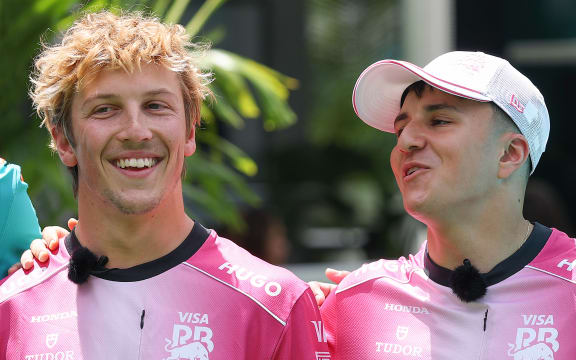 Racing Bulls drivers Liam Lawson and Isack Hadjar, 2025.