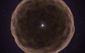 An artist's interpretation of supernova 2021yfj.