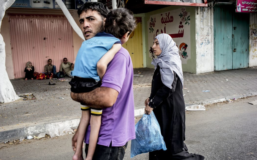 Thousands of families have left their homes as the assault on Gaza continues.