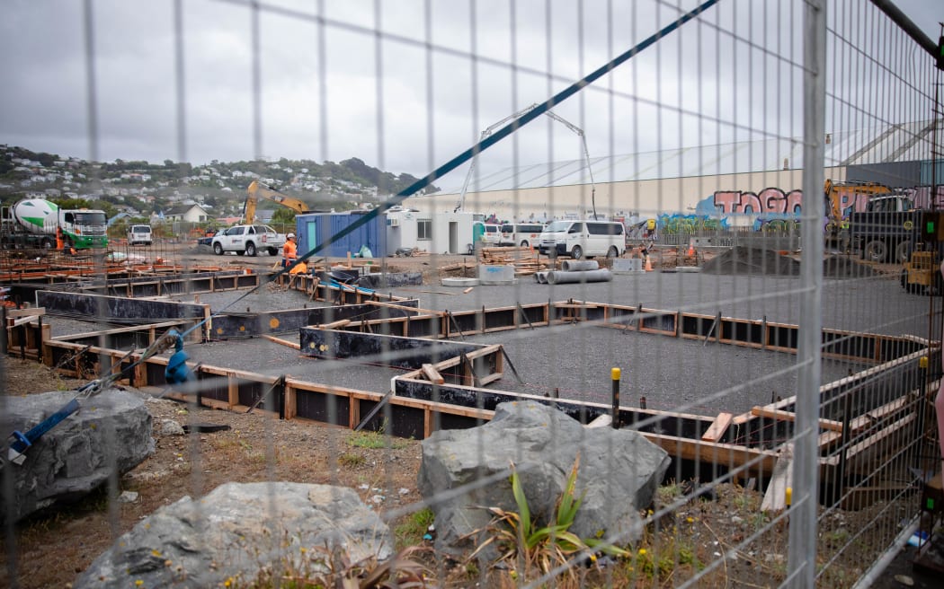 Buildings under construction in Lyall Bay, Wellington