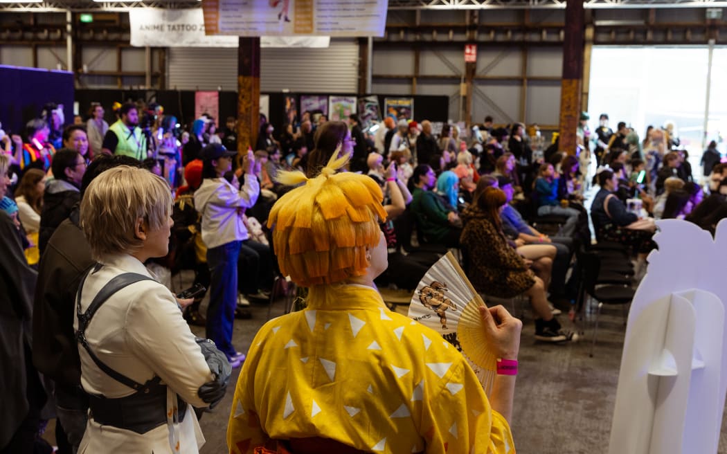 Audience watching performances at Overload on April 27.