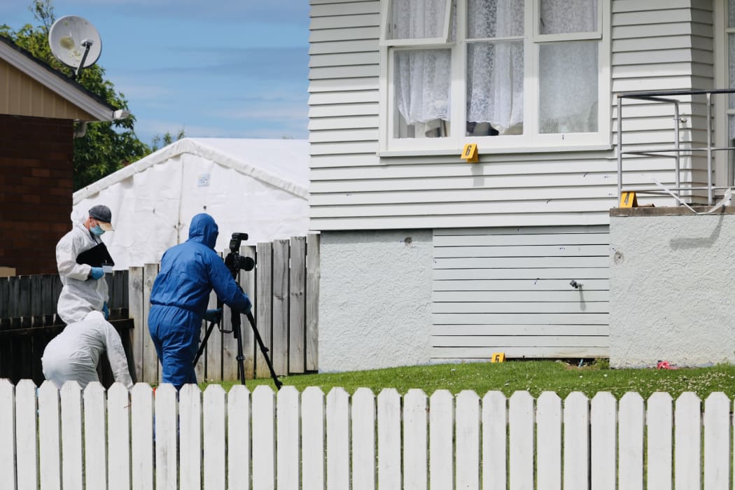 Police investigating at Yates Road, Māngere, where there was a shooting on 3 November.