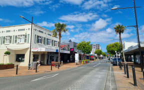 A street view of Upper Hutt on a sunny day.