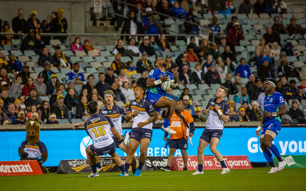 Fijian Drua lost to Brumbies in Round 8 of the Super Rugby Pacific competition at the GIO Stadium in Canberra on 14 April 2023.