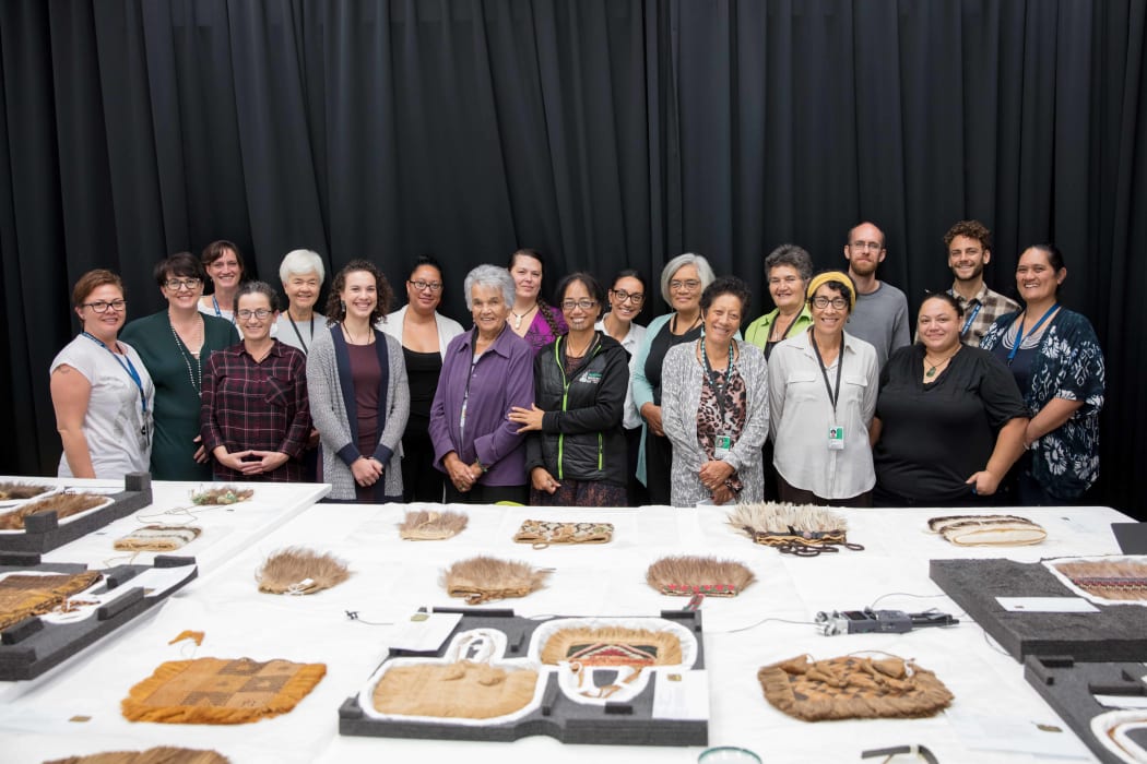 Taumata Māreikura with Auckland Museum staff.