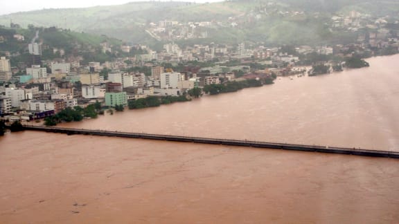 The Doce River in Vitoria, Espirito Santo state, on 26 December.