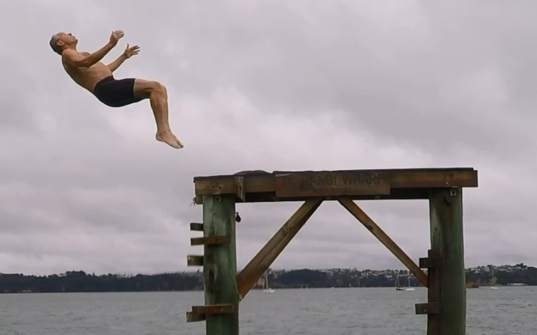 Actor Bruce Hopkins, 68, will perform 68 somersaults off the newly constructed Red Bull Cliff Diving World Series platform.