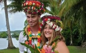 Rachelle Bergeron with husband, Simon.
